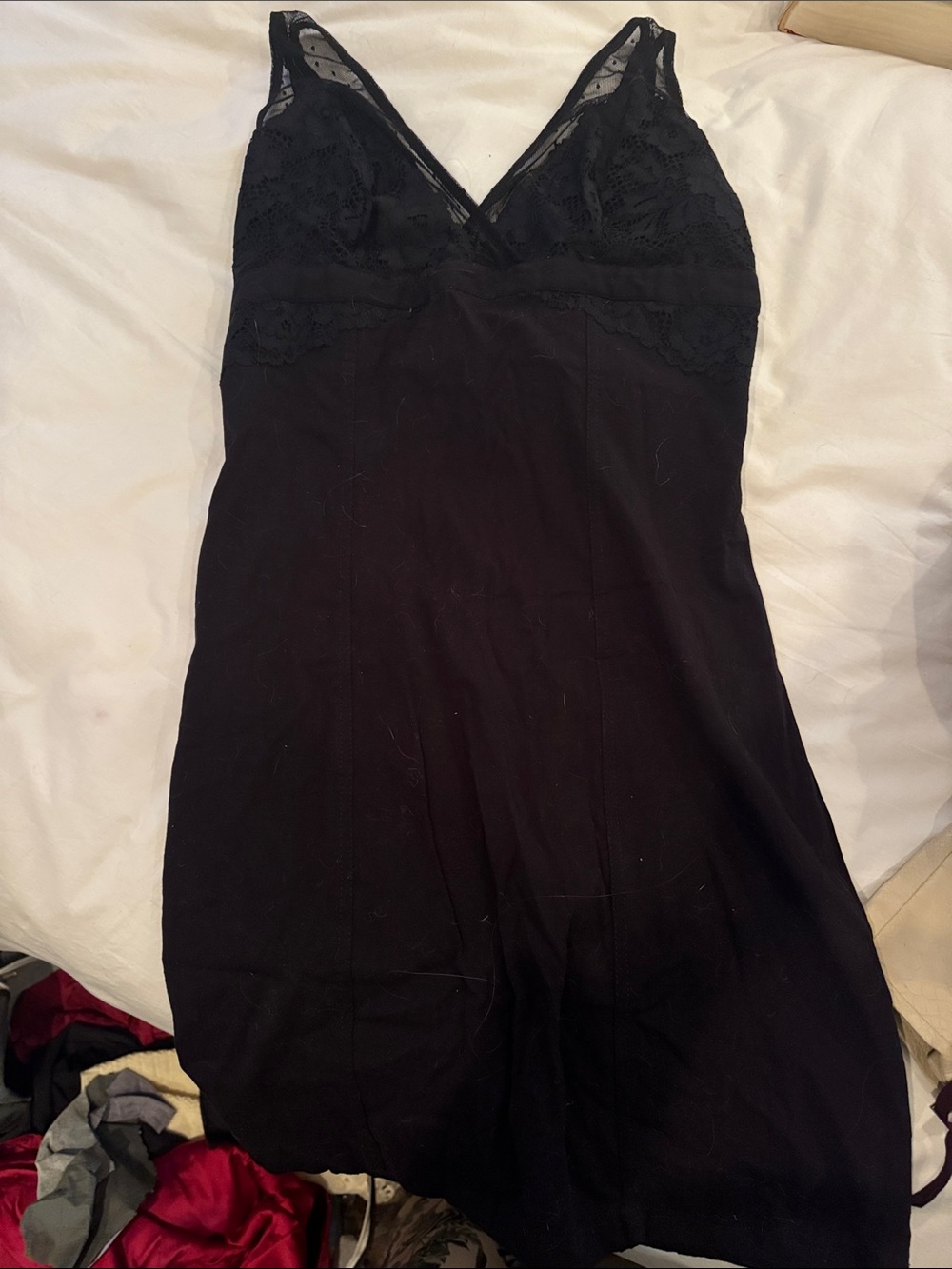 Black free people Lace-Trim Dress